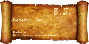 Bedenik Saul névjegykártya